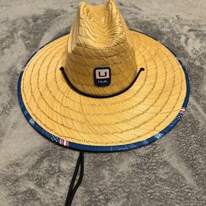 Huk‎ Performance Straw Hat One Size Fits Most Patriotic Fishing Truck Theme